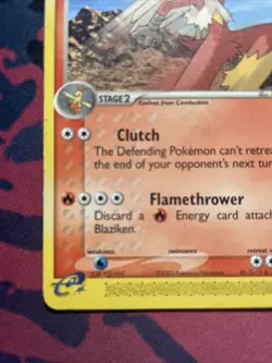 Pokemon TCG Blaziken 15/109 Ruby and Sapphire Regular Rare MP/Damaged - Image 4