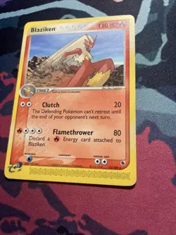 Pokemon TCG Blaziken 15/109 Ruby and Sapphire Regular Rare MP/Damaged - Image 5