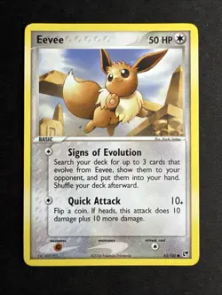 2004 Pokemon EX Sandstorm Eevee 63/100 - Battle Stadium Deck (not e-Reader) LP+ - Image 1