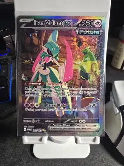 Pokemon TCG Iron Valiant ex Special Illustration Rare Holo 220 HP 249/182 - Image 1