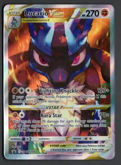 Pokemon TCG 2023 Crown Zenith Set Lucario VSTAR SWSH291 Promo Full Art - Image 1