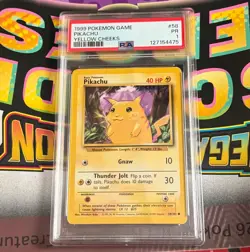1999 Pokemon Game Base Set #58 Pikachu - Yellow Cheeks - PSA 1 - Image 1