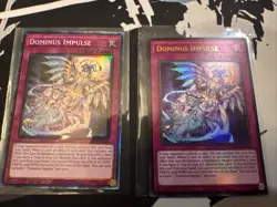YuGiOh 2x Dominus Impulse RA05-EN080 Prismatic Collector's Rare & MZMU-EN126 - Image 1