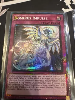 YuGiOh 2x Dominus Impulse RA05-EN080 Prismatic Collector's Rare & MZMU-EN126 - Image 2