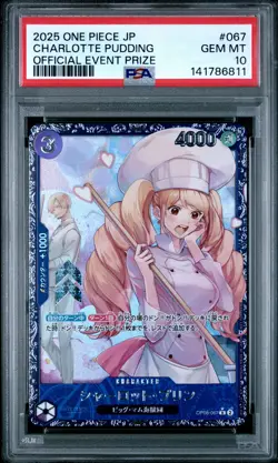 2025 ONE PIECE JAPANESE PROMOS OFFICIAL EVENT PRIZE CHARLOTTE PUDDING PSA 10 - Image 1