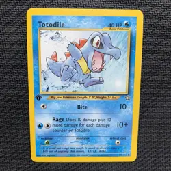 Totodile 80/111 Pokemon TCG: Neo Genesis 1st Edition Near Mint WOTC - Image 1