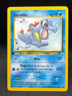 Totodile [NM/M] 1st Edition Neo Genesis Set - Pokemon Card - 80/111 [1995-2000] - Image 1