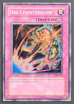Yugioh TCG - Des Counterblow - AST-107 - LP - Common - 1st Ed, Vintage Trap 2004 - Image 1