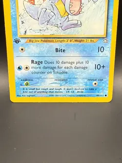 Pokemon Totodile 80/111 Neo Genesis 1st Edition - LP - WOTC - Image 4