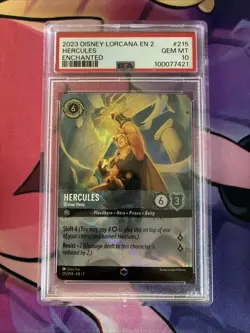 Disney Lorcana Hercules Divine Hero Enchanted Graded PSA 10 - Image 1