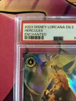 Disney Lorcana Hercules Divine Hero Enchanted Graded PSA 10 - Image 2