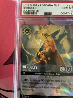 Disney Lorcana Hercules Divine Hero Enchanted Graded PSA 10 - Image 4