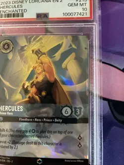 Disney Lorcana Hercules Divine Hero Enchanted Graded PSA 10 - Image 5