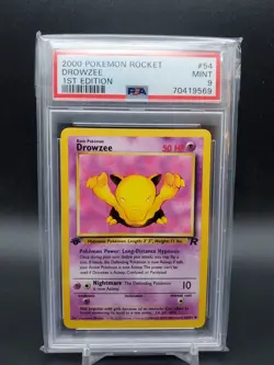 2000 Drowzee 54/82 Team Rocket 1st Edition PSA 9 Pokemon TCG - Image 1