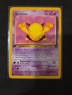 Drowzee 54/82 1st Edition Team Rocket LP Vintage WOTC - Pokemon TCG Mint - Image 1
