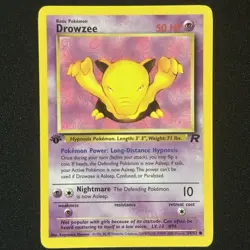 Drowzee 54/82 1st Edition - Team Rocket 2000 - Pokemon TCG WOTC - Near Mint - Image 1
