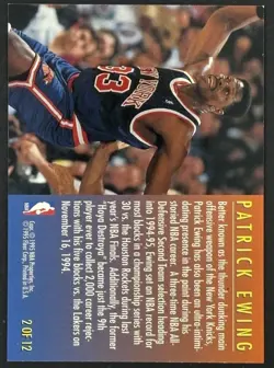 1995-96 Fleer Basketball Total D Patrick Ewing #2 New York Knicks - Image 2