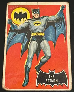 1966 Topps Marvel Super Heroes Card Batman #1 Rookie/1st Appearance Black Bat! - Image 1