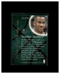 1996-97 Flair Showcase - Class of Ninety-Six Stephon Marbury #14 (RC) - Image 2
