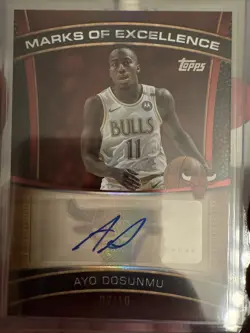2025-26 Topps Basketball Marks of Excellence Ayo Dosunmu Auto #ME-AD Black /10 - Image 1