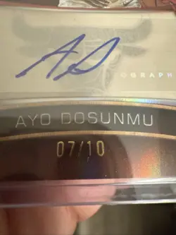 2025-26 Topps Basketball Marks of Excellence Ayo Dosunmu Auto #ME-AD Black /10 - Image 3