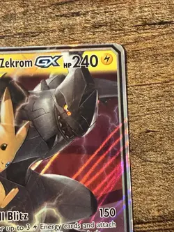 Pokemon Pikachu & Zekrom GX TCG Sun Moon Team Up Holo Ultra Rare Card 33/181 LP - Image 3