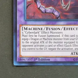 Yugioh TCG - 1x Cyberdarkness Dragon - LEDU-EN024 - Super Rare - NM - 1st - 2017 - Image 4