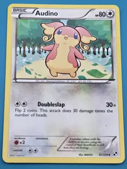 Pokemon TCG Audino 87/114 Black & White Regular Card LP - Image 1