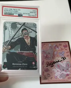 PSA 10 Roronoa Zoro OP01-001 25TH ANNIVERSARY PREMIUM CARD COLLECTION ONE PIECE - Image 1