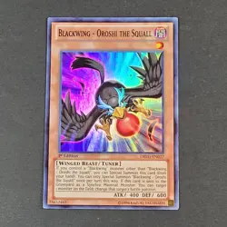 Yugioh - Blackwing - Oroshi the Squall - DRLG-EN027 - NM - Super Rare - 1st 2014 - Image 2