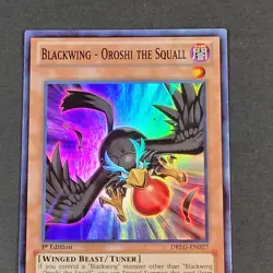 Yugioh - Blackwing - Oroshi the Squall - DRLG-EN027 - NM - Super Rare - 1st 2014 - Image 5