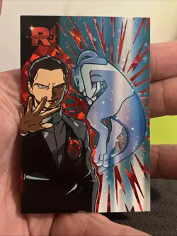 Pokemon Giovanni's Mewtwo Purple Ice Holo Team Rocket Card Database Peru - Image 1