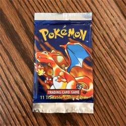 Pokemon TCG Base Set Booster Pack Charizard Art Sealed 1999 Wizards 11 Cards - Image 1