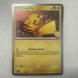Pikachu (Pokemon Day 2026) 051/162 SWIRL Miscellaneous Cards Cosmo Holo NM P12 - Image 1