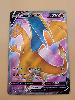 Charizard V SWSH050 SWSH: Sword & Shield Promo Cards Holo Near Mint (NM) - Image 2
