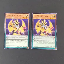 Yugioh TCG - 2x Lunalight Tiger - SHVI-EN013 - 1st Ed. Shining Victories NM 2016 - Image 2