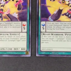 Yugioh TCG - 2x Lunalight Tiger - SHVI-EN013 - 1st Ed. Shining Victories NM 2016 - Image 3