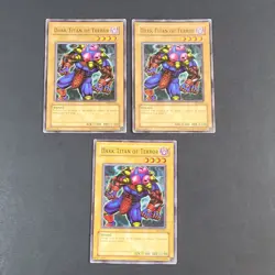 Yugioh TCG - 3x Dark Titan of Terror - SDK-014 - LP/NM - Vintage - Common - 2002 - Image 2