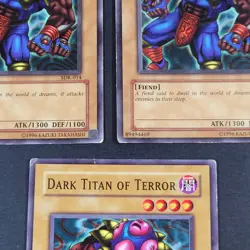 Yugioh TCG - 3x Dark Titan of Terror - SDK-014 - LP/NM - Vintage - Common - 2002 - Image 3