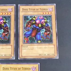 Yugioh TCG - 3x Dark Titan of Terror - SDK-014 - LP/NM - Vintage - Common - 2002 - Image 5