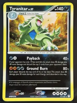 Pokemon Tyranitar 17/123 Reverse Holo Mysterious Treasures - NM - Image 1