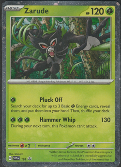 Zarude SVP 199 Cosmos Holo Black Star Promo Pokemon TCG Near Mint - SWIRL - Image 1