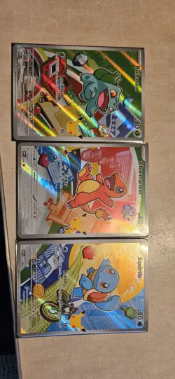 Pokemon First Partner Illustration Collection Series 1 Gen 1 Starters Set - Image 1