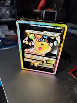 3D Pikachu Pokemon Card Handmade | Layered Shadow Box Art | Electric Pokemon - Image 1