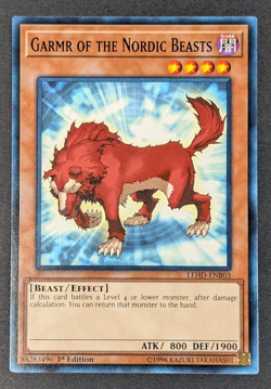 Yugioh TCG - 1x Garmr of the Nordic Beasts - LEHD-ENB03 - NM - 1st Edition 2018 - Image 1