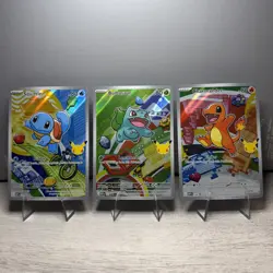 Pokemon First Partner Illustration Collection Series 1 Kanto Gen 1 Starter Set - Image 1