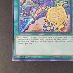 Yugioh TCG- Painful Decision - MP16-EN151 Light Play LP - Secret Rare - 1st 2016 - Image 3