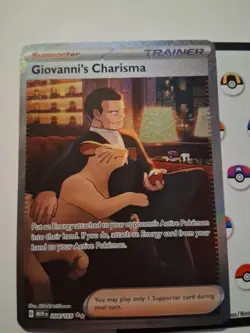 Pokemon TCG 151 Full Art Trainer Giovanni's Charisma 204/165 - Image 1