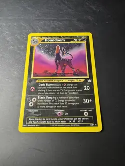 Houndoom 8/64 Pokemon 1st Edition Neo Revelation Holo Rare - LP/MP - Image 2