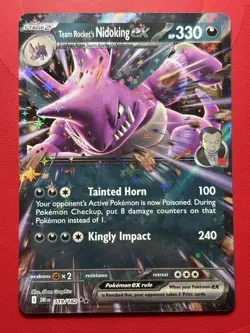 Team Rocket's Nidoking ex Pokemon Destined Rivals 119/182 Double Rare NM - Image 1